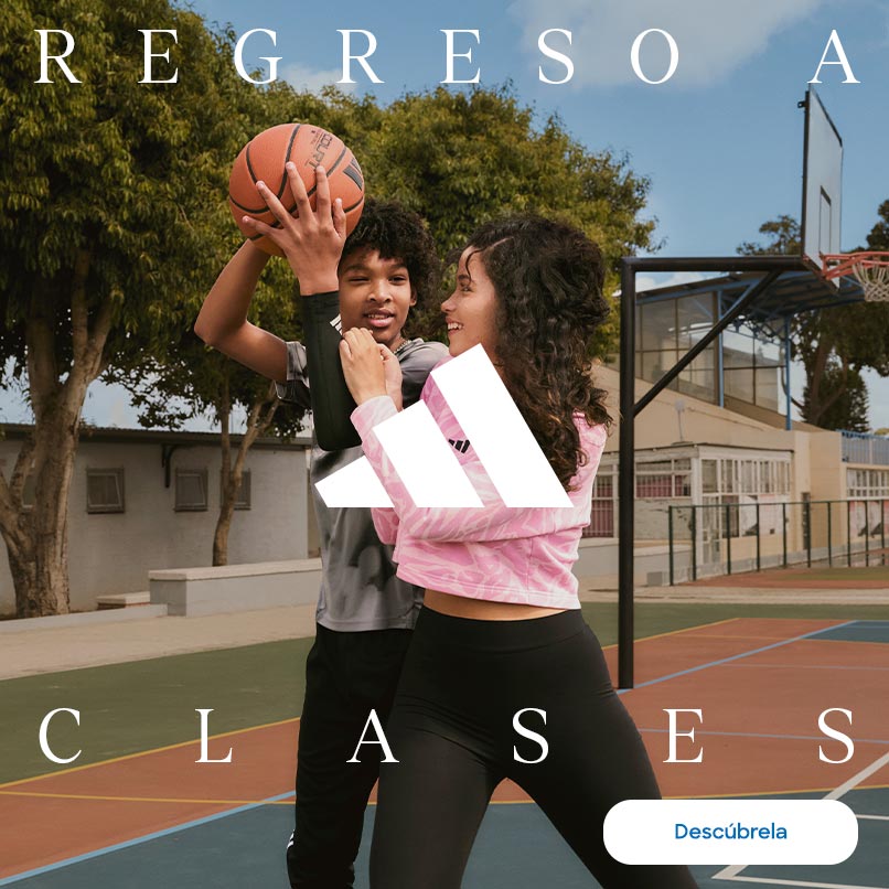 Anuncio: adidas. Regreso a clases. Las clases están por comenzar. Explora la nueva colección. Pulsa aquí para descubrir más de la marca.