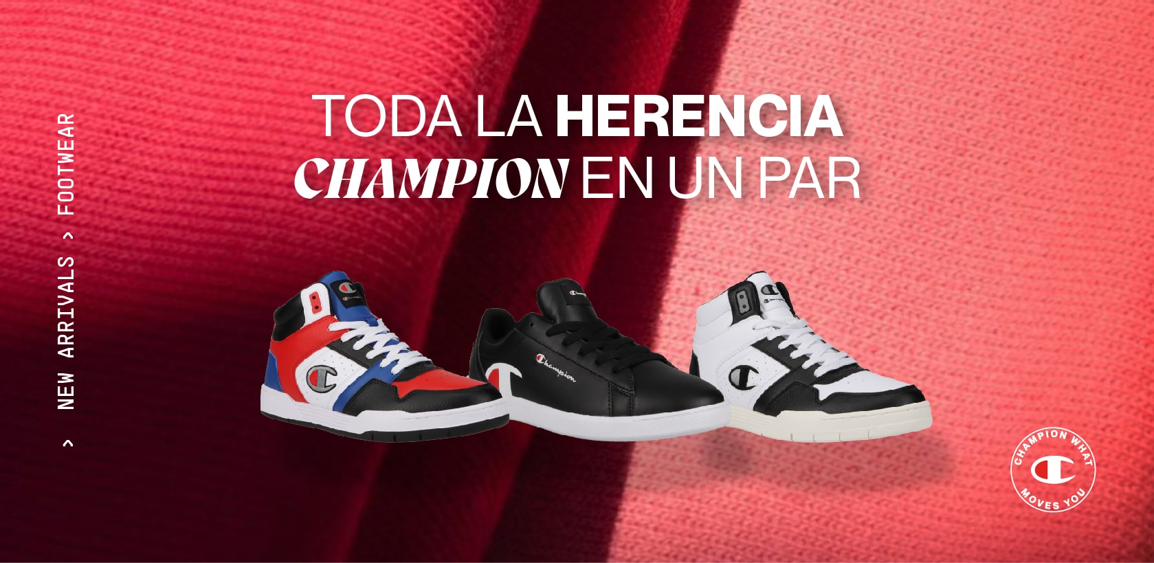 Champion: Toda la herencia en un par. New arrivals. Footwear. Pulsa aquí para descubrir nuevos modelos de tenis.