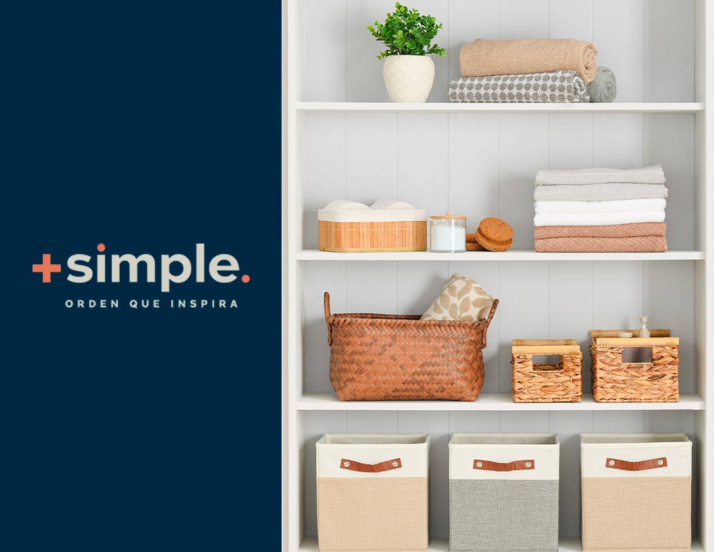 Más simple. Cajas organizadoras, cestos para ropa, organizadores de calzado y más. Pulsa aquí para comprar.