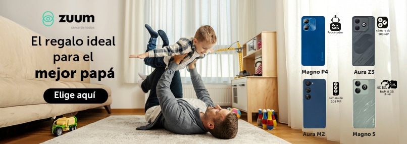 ﻿Zuum. Cerca de todos. El regalo ideal para el mejor papá. Pulsa aquí para encontrar celulares.