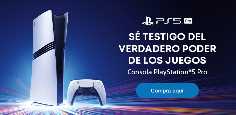 Consola PS5 Pro. Sé testigo del verdadero poder de los juegos. Soporte vertical se vende por separado. Pulsa aquí para comprar la tuya.