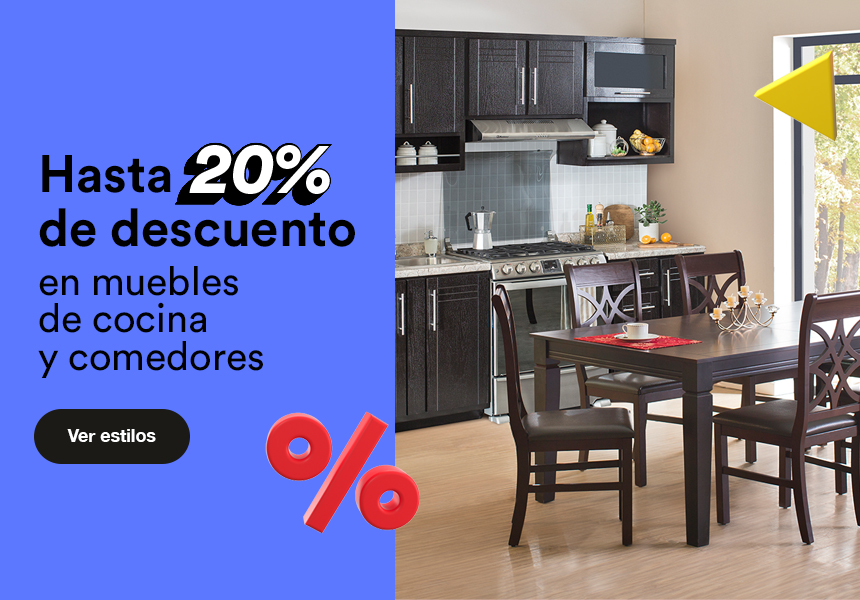 Anuncio: Hasta 20% de descuento en muebles de cocina y comedores. Pulsa aquí para conocer estilos.