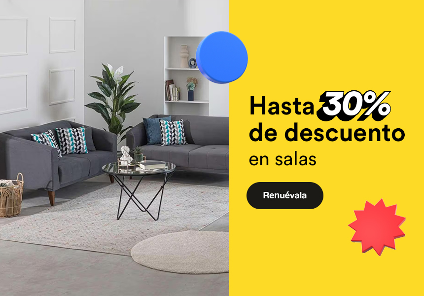 Anuncio: Hasta 30% de descuento en salas. Pulsa aquí para renovar la tuya.