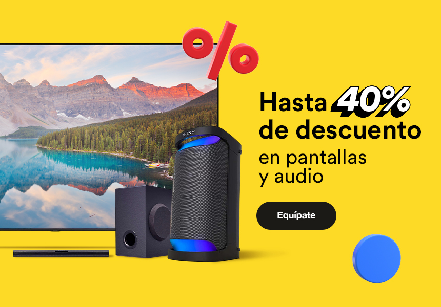 Anuncio: Hasta 40% de descuento en pantallas y audio. Pulsa aquí para descubrir equipos.