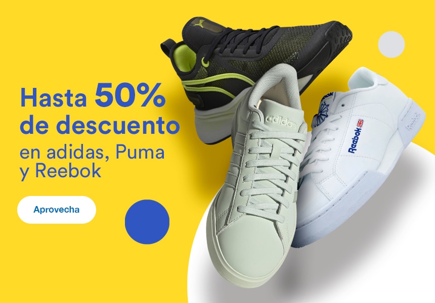 Anuncio: Hasta 50% de descuento en adidas, Puma y Reebok. Pulsa aquí para estrenar looks deportivos.