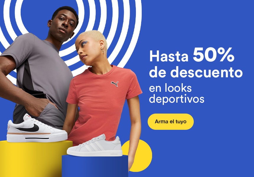 Anuncio: Hasta 50% de descuento en looks deportivos. Pulsa aquí para armar el tuyo.