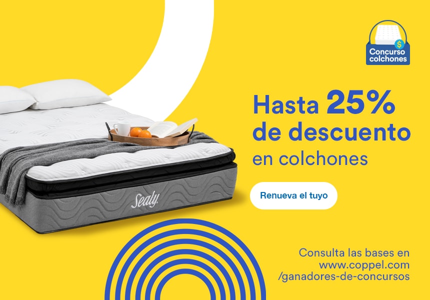Anuncio: Hasta 25% de descuento en colchones. Pulsa aquí para renovar el tuyo.