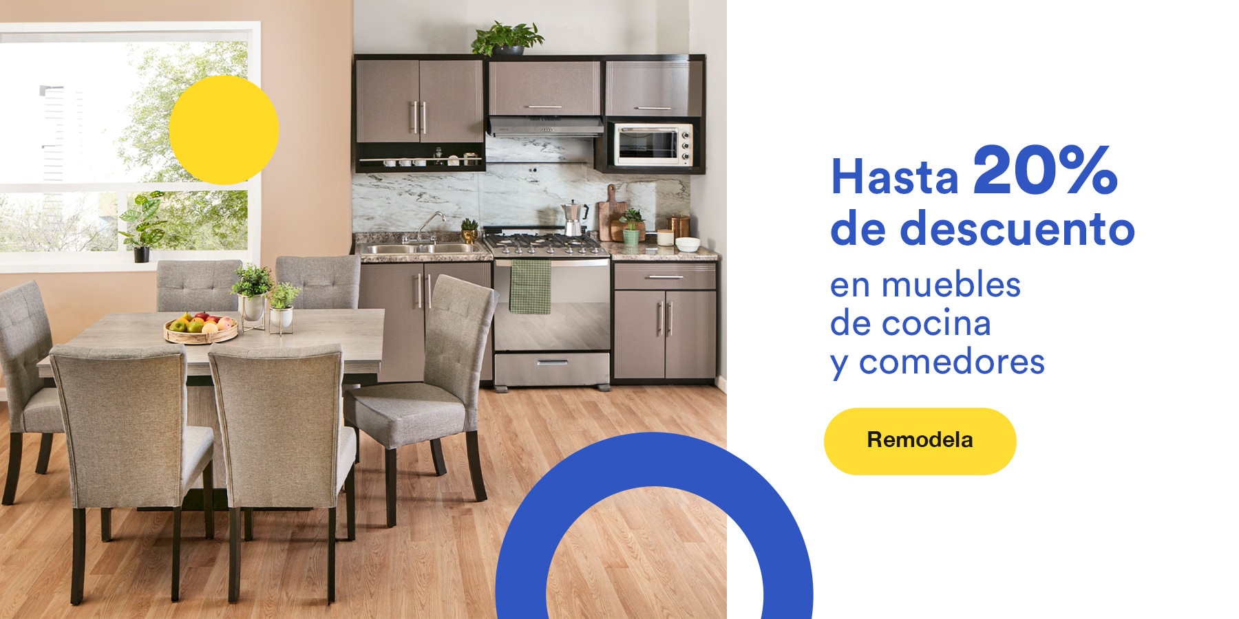Anuncio: Hasta 20% de descuento en muebles de cocina y comedores. Pulsa aquí para remodelar.