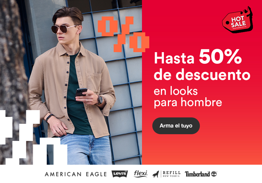 Anuncio: Hot Sale 2025. Hasta 50% de descuento en looks para hombre. Pulsa aquí para estrenar.