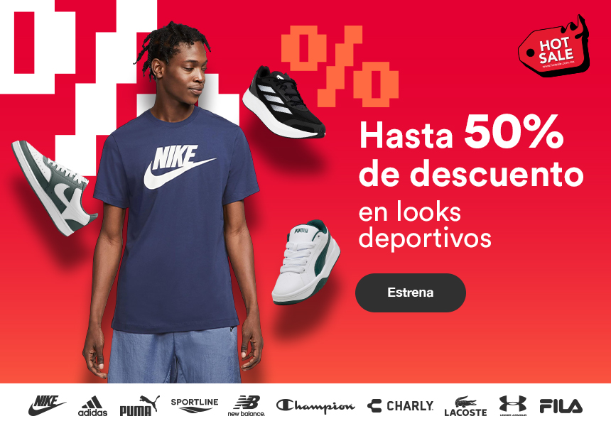 Hot Sale 2025. Hasta 50% de descuento en looks deportivos. Pulsa aquí para estrenar.