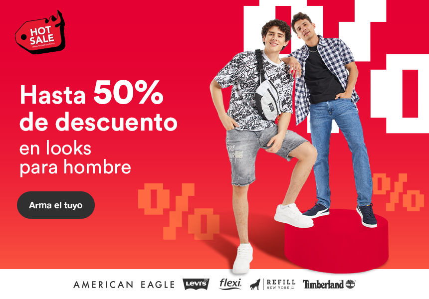 Anuncio: Hot Sale 2025. Hasta 50% de descuento en looks para hombre. Pulsa aquí para estrenar.
