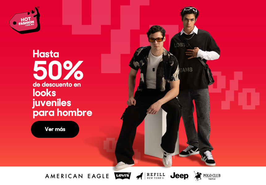 Hot Fashion 2025. Hasta 50% de descuento en looks juveniles para hombre. Pulsa aquí para descubrirlos.