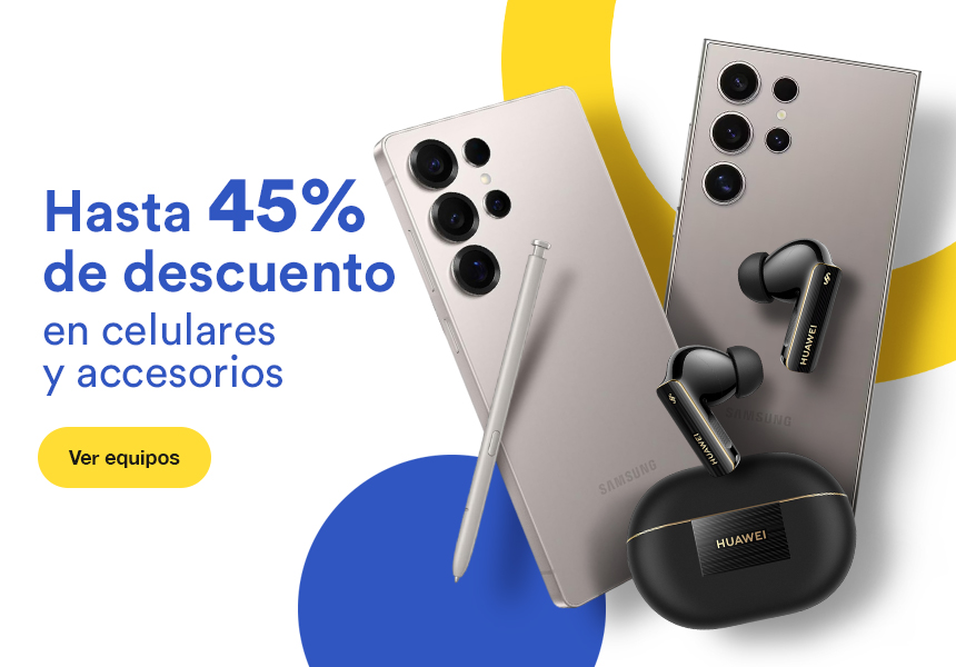 Anuncio: Hasta 45% de descuento en celulares y accesorios. Pulsa aquí para descubrir equipos.