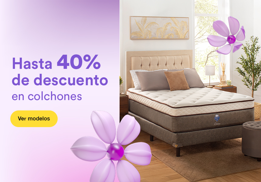 Anuncio: Hasta 40% de descuento en colchones. Pulsa aquí para descubrir modelos.