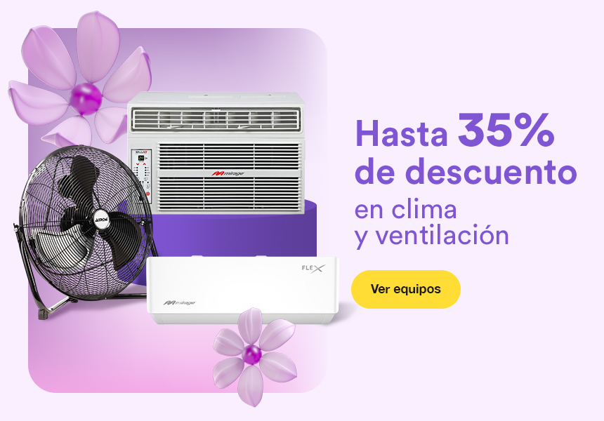 Anuncio: Hasta 35% de descuento en clima y ventilación. Pulsa aquí para conocer equipos.