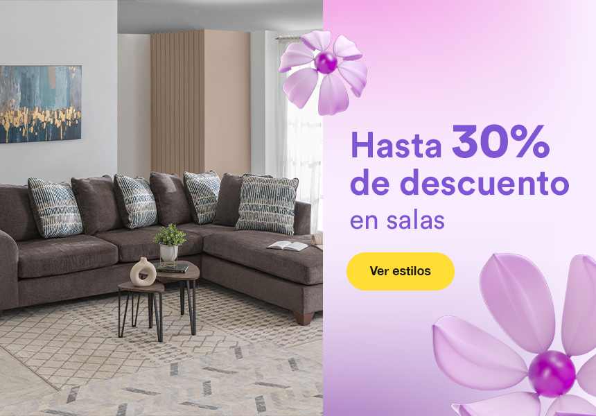 Anuncio: Hasta 30% de descuento en salas. Pulsa aquí para descubrir estilos.