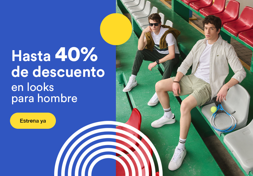 Anuncio: Hasta 40% de descuento en looks para hombre. Pulsa aquí para estrenar.