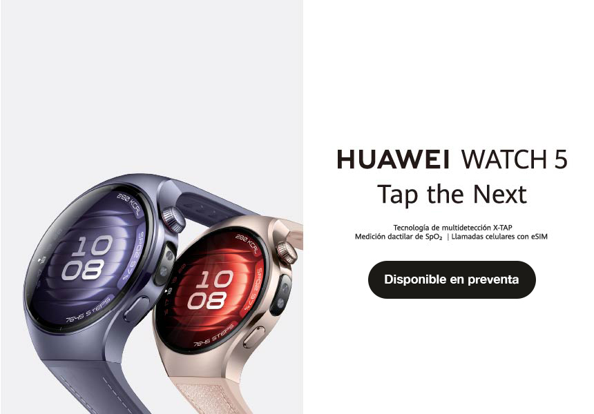 Anuncio: Huawei Watch 5 ya disponible en preventa. Conoce la nueva tecnología de multidetección X-TAP. Pulsa aquí para comprar.
