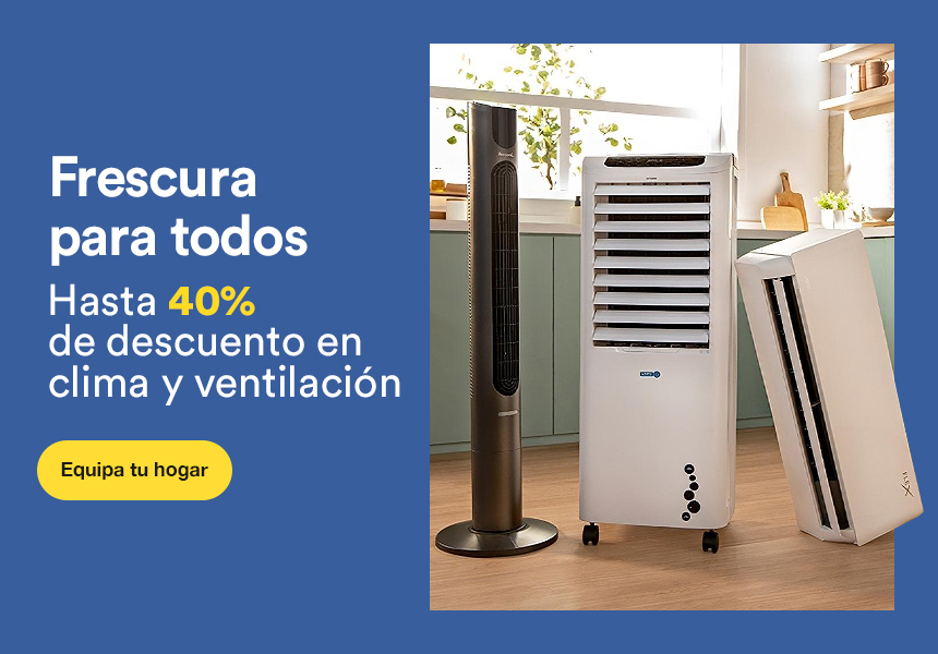 Anuncio: Frescura para todos. Hasta 40% de descuento en clima y ventilación. Pulsa aquí para equipar tu hogar.