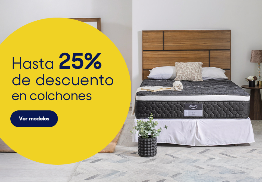 Anuncio: Hasta 25% de descuento en colchones. Pulsa aquí para descubrir modelos.