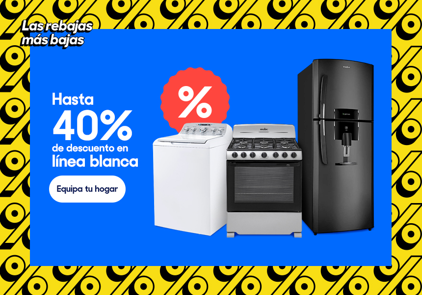 Anuncio: Hasta 40% de descuento en línea blanca. Pulsa aquí para equipar tu hogar.