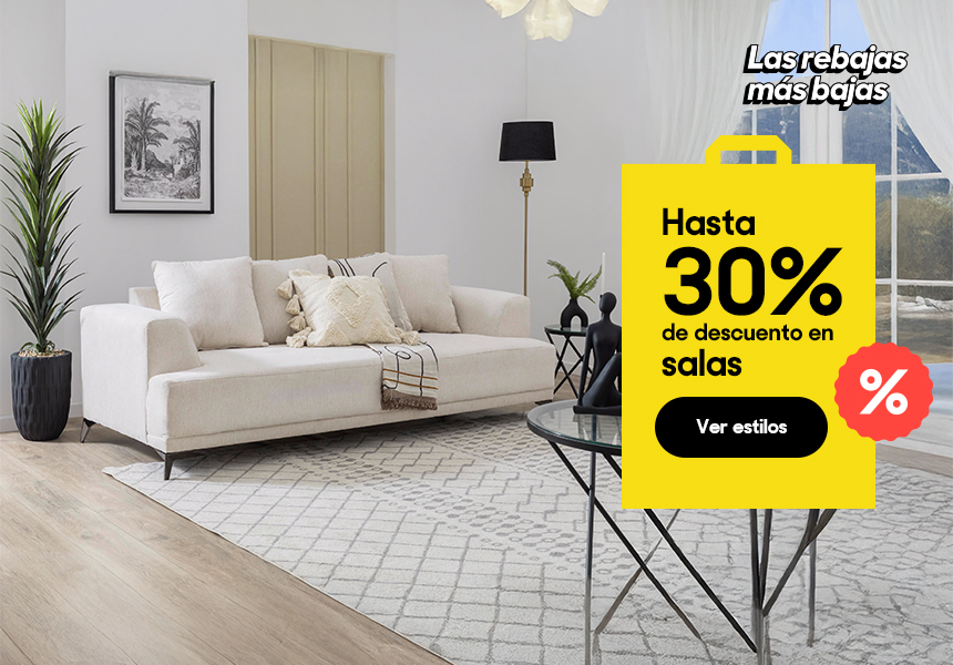 Anuncio: Hasta 30% de descuento en salas. Pulsa aquí para conocer estilos.