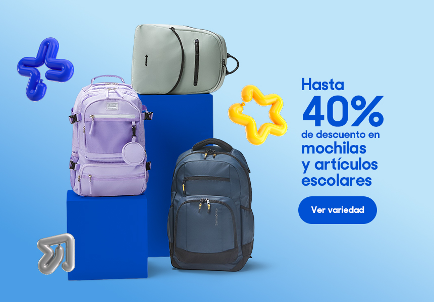 Anuncio: Hasta 40% de descuento en mochilas para el regreso a clases. Pulsa aquí para conocer la variedad.
