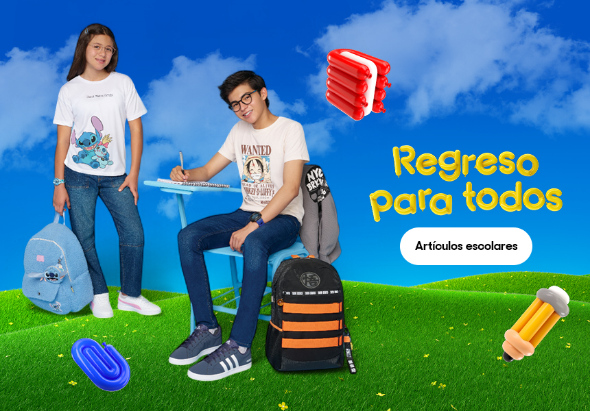 Anuncio: Regreso para todos. Pulsa aquí para encontrar artículos escolares.