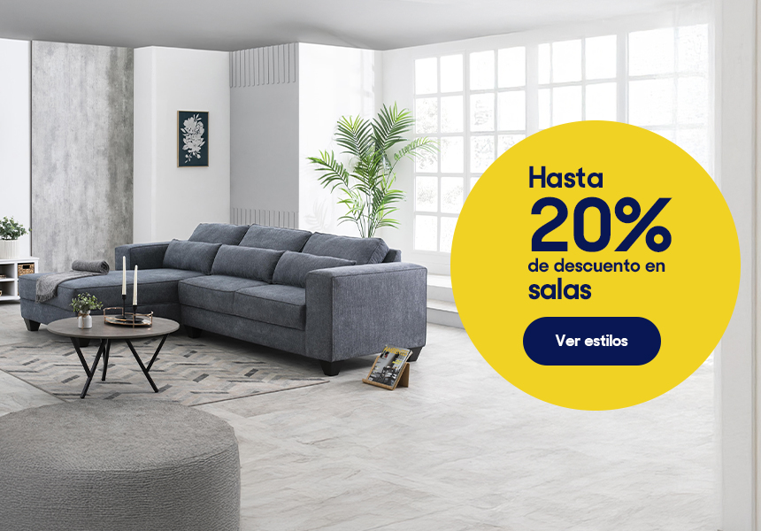 Anuncio: Hasta 20% de descuento en salas. Pulsa aquí para conocer estilos.