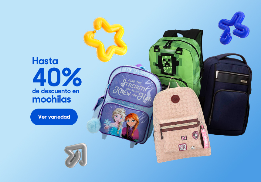 Anuncio: Hasta 40% de descuento en mochilas. Pulsa aquí para descubrir la variedad.