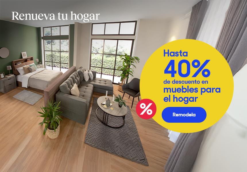 Hasta 40% de descuento en muebles para el hogar. Pulsa aquí para ver más.
